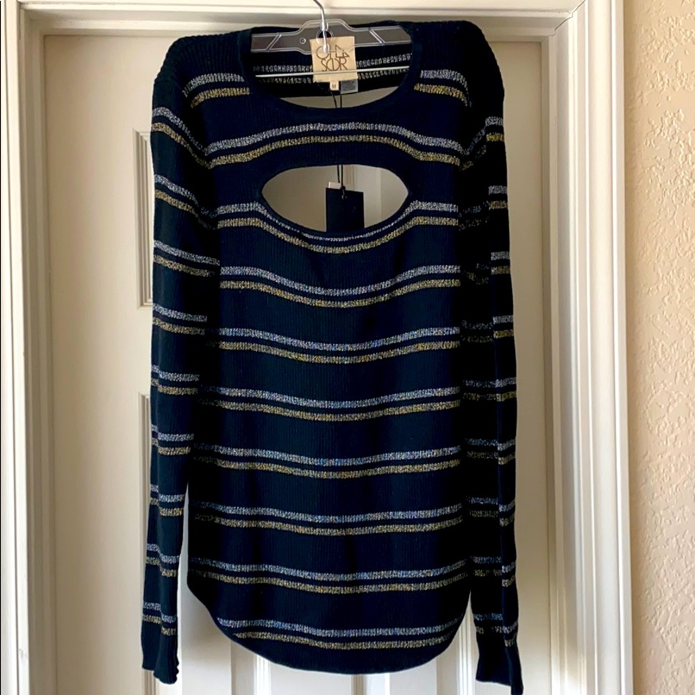 Double Vent Shirttail Sweater